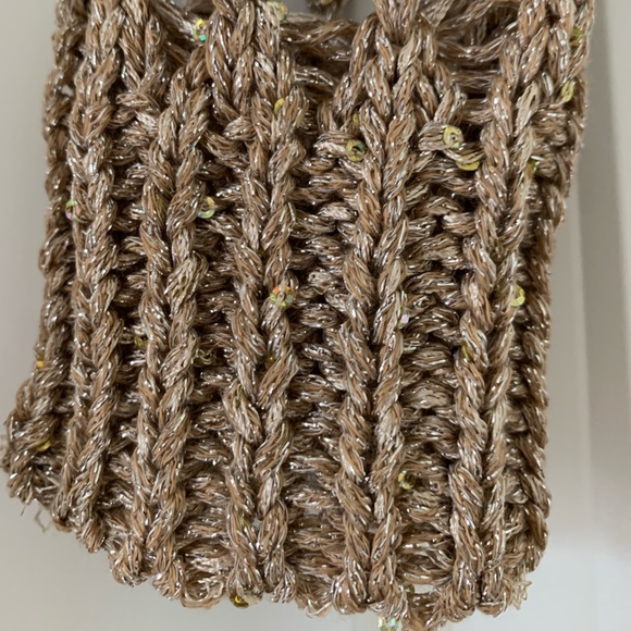 Crochet hollow knit sequinned crop top S/M - Picture 8 of 10